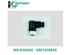 M12X1 ELBOW TYPE CONNECTOR WITH TERMINAL BLOCK 4 ELECTRICAL CONTACTS
