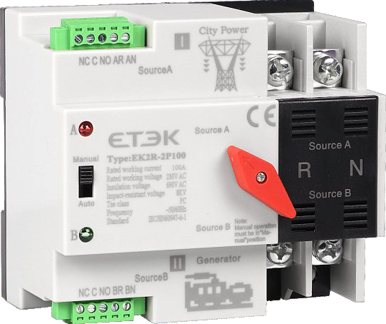 ATS ETEK 100A 2P EK2R-2P100