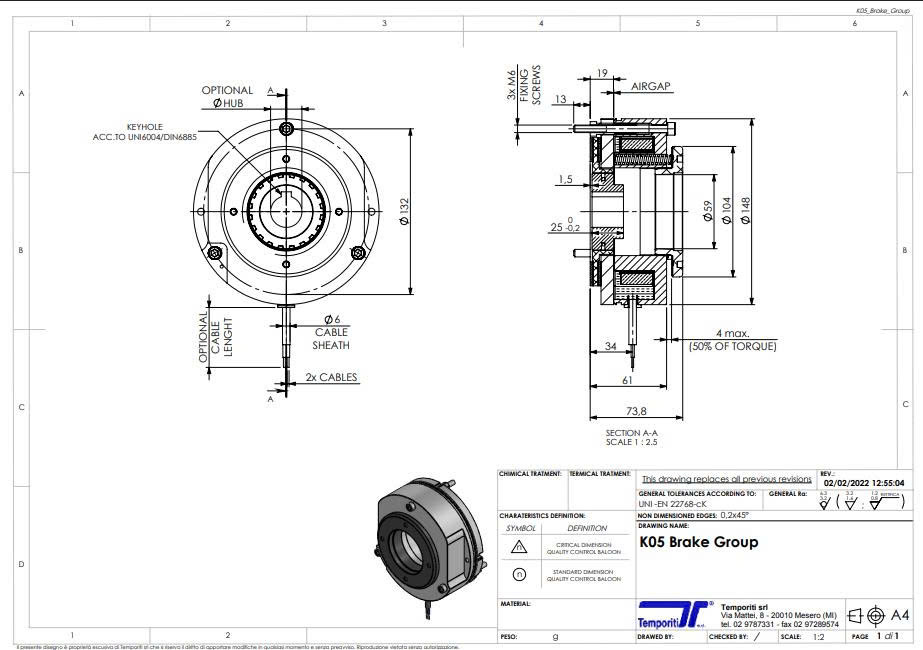 ban ve Bộ phanh Temporiti K05 | Brakes K05