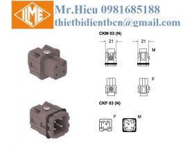 Ruột giắc cắm chịu nhiệt đọ cao 3 cực + PE CKF 03 RY/CKM 03 RY ILME