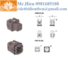 Ruột giắc cắm chịu nhiệt đọ cao 3 cực + PE CKF 03 RY/CKM 03 RY ILME