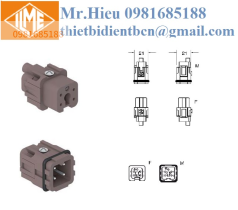 Ruột giắc cắm chịu nhiệt đọ cao 4 cực + PE CKF 04 RY/ CKM 04 RY ILME