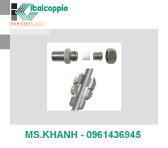 COMPRESSION SLIDE FITTINGS IN PTFE SEALANT GLAND + STAINLESS STEEL PRESSING BUSH FOR Ø 3 MM