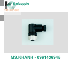 M12X1 ELBOW TYPE CONNECTOR WITH TERMINAL BLOCK 4 ELECTRICAL CONTACTS