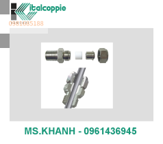 COMPRESSION SLIDE FITTING IN PTFE SEALING GLAND +STAINLESS STEEL PRESSING BUSH FOR Ø 1,5 MM