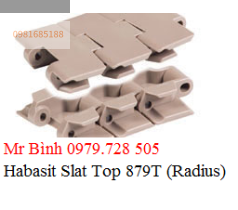 Xích băng tải - Slat Top 879T (Radius)