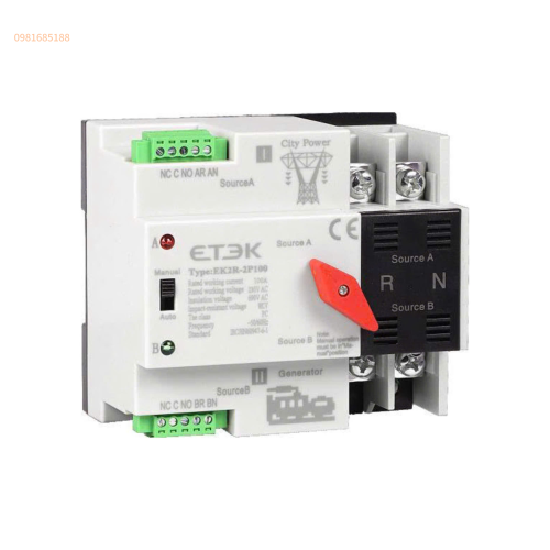 Bộ chuyển nguồn ATS ETEK 100A 2P EK2R-2P100