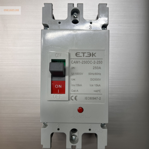 Thiết bị đóng cắt điện MCB DC 250A CAM1-250DC-2-250 ETEK