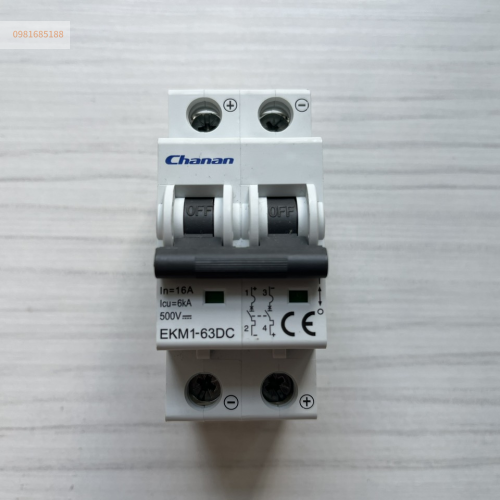 CB đóng cắt điện DC 16A 2P EKM1-63DC 16A Hãng Chanan