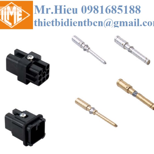 Ruột giắc vuông màu đen 7 chân + 1 PE CDF 07 N/CDM 07 N ILME