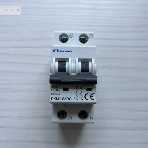 CB đóng cắt DC 2P 32A EKM1-63DC hãng Chanan