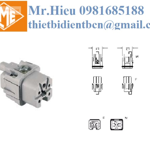 Ruột giắc cắm 4 cực + 1 Te CKF 04 ILME