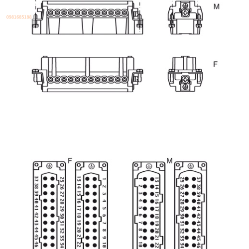 Ruột giắc cắm 24 chân CNEM 24 TN