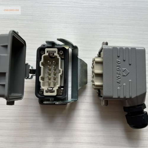 Đầu nối cáp điện 10 chân 16A đế âm hãng Degson