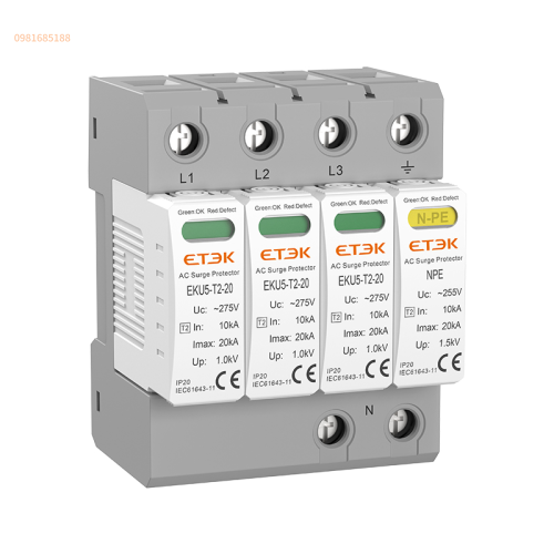 Thiết bị chống sét AC EKU5-T2-20 SPD 3PN