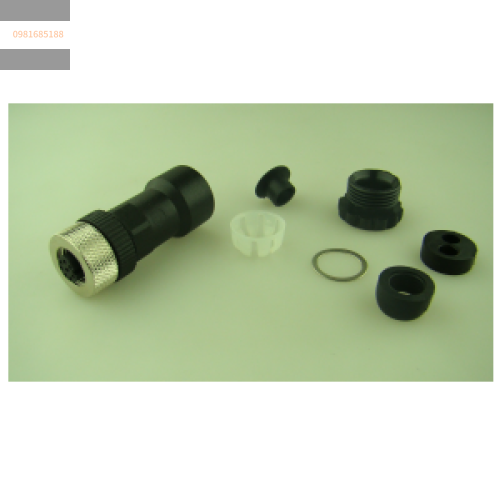 CONNECTOR M12X1 STRAIGHT WITH TERMINAL BLOCK 8 CLAMP CONTACTS