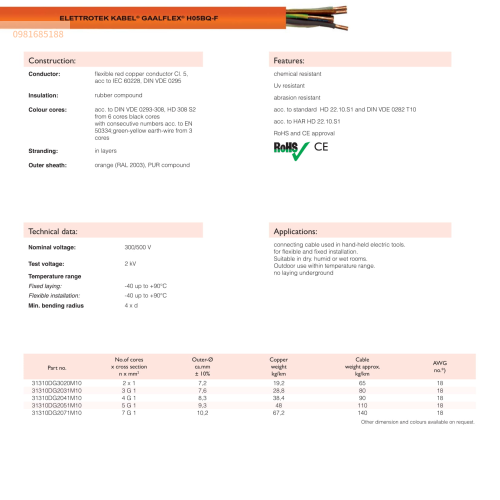 GAALFLEX CONTROL H05BQ-F
