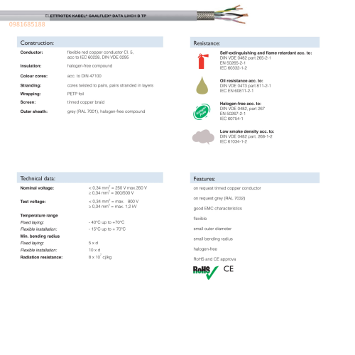 GAALFLEX DATA LiHCH B TP