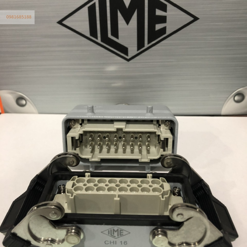 Giắc cắm 16 chân 16A cáp ra trên pg21 loại khóa kép hãng ILME