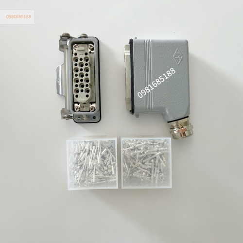 giắc cắm công nghiệp vuông 25 chân 10A cáp ra bên ILME