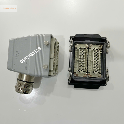 Giắc cắm 32 chân 16A hãng ILME đế âm đầu ra cáp bên PG29