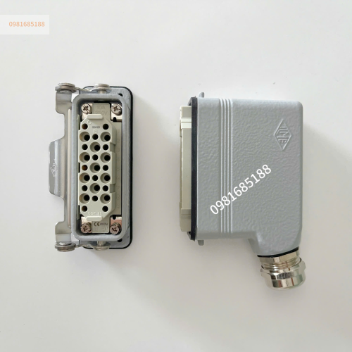 giắc cắm công nghiệp vuông 25 chân 10A cáp ra bên ILME