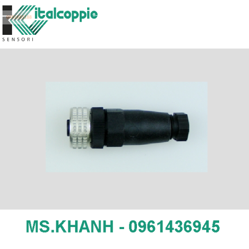 M12X1 STRAIGHT CONNECTOR WITH TERMINAL BLOCK 4 ELECTRICAL CONTACTS