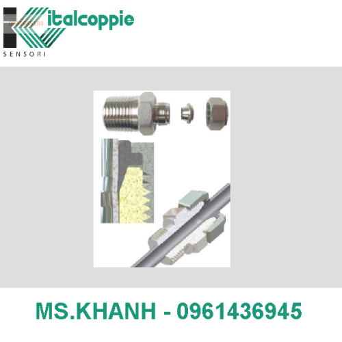 SLIDING COMPRESSION FITTINGS METALLIC NOSE CONE FOR Ø 2 MM