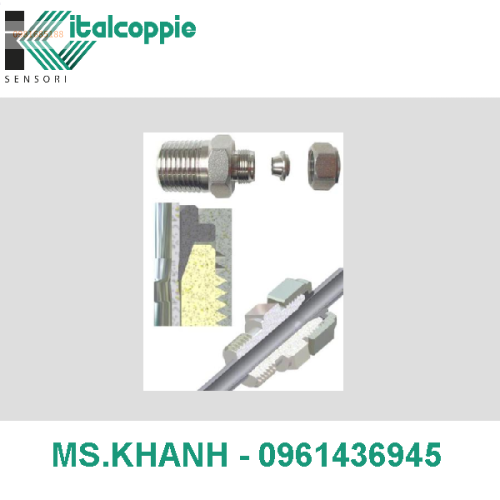 SLIDING COMPRESSION FITTINGS METALLIC NOSE CONE FOR Ø 6 MM