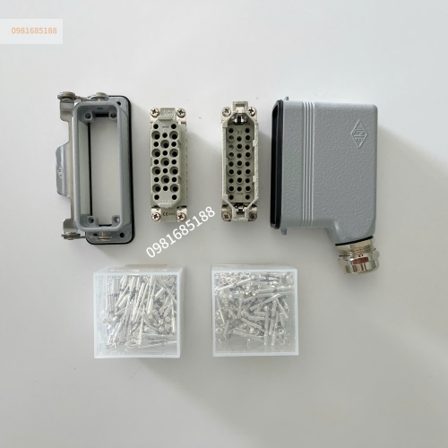 giắc cắm công nghiệp vuông 25 chân 10A cáp ra bên ILME