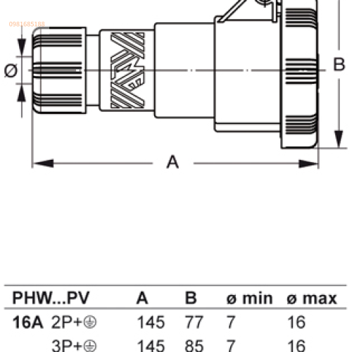 Giắc cắm ILME - PHW 1663 PV