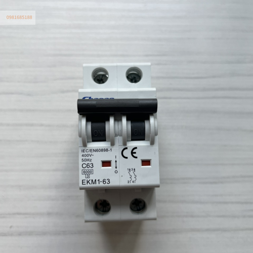 CB đóng cắt điện AC 2P 63A EKM1-63 C63 hãng Chanan