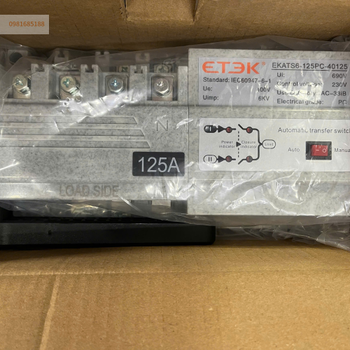 Bộ chuyển nguồn ATS ETEK EKATS6-125PC-40125