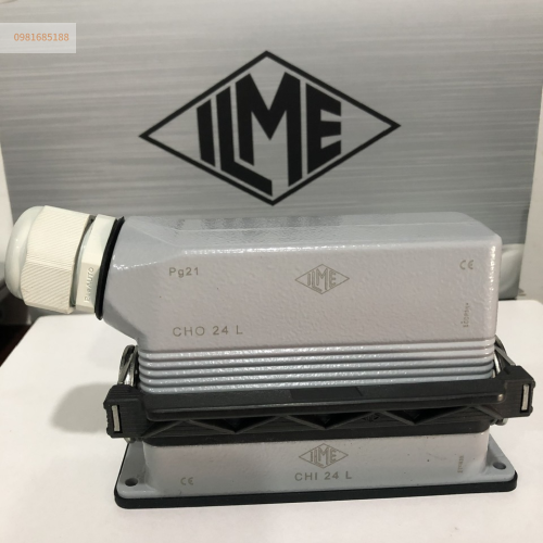 Giắc cắm ( jack cắm) 24 chân 16A ILME cáp ra bên 1 khóa PG21