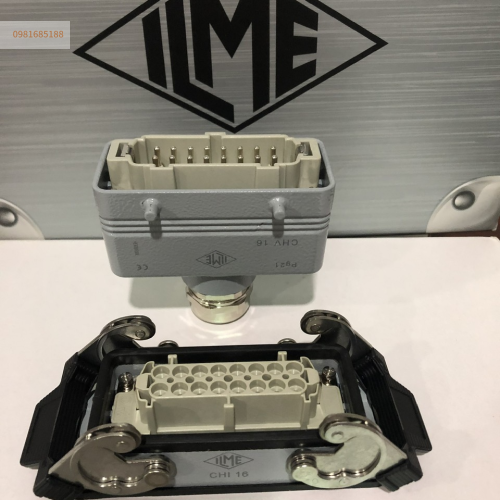 Giắc cắm 16 chân 16A cáp ra trên pg21 loại khóa kép hãng ILME