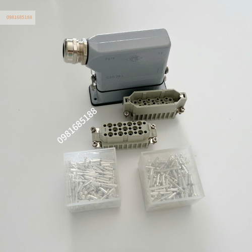 giắc cắm công nghiệp vuông 25 chân 10A cáp ra bên ILME